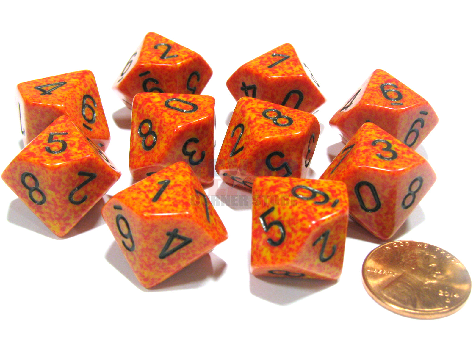 Chessex Speckled Fire 10ct D10 Set (25103) Dice Chessex   