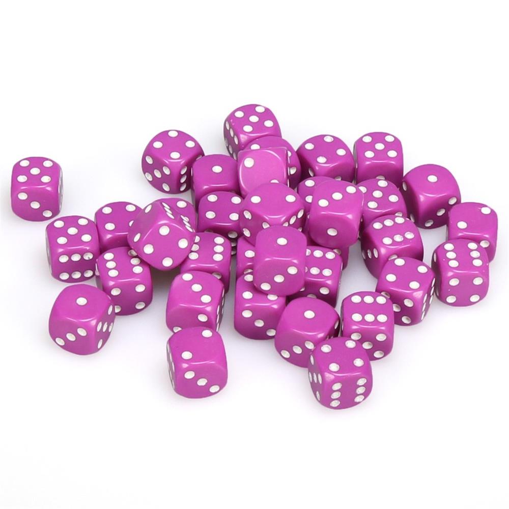 Chessex 12mm Opaque Light Purple/White 36ct D6 Set (25827) Dice Chessex   
