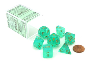 Chessex Borealis Light Green/Gold 7ct Polyhedral Set (27425) Home page Other   