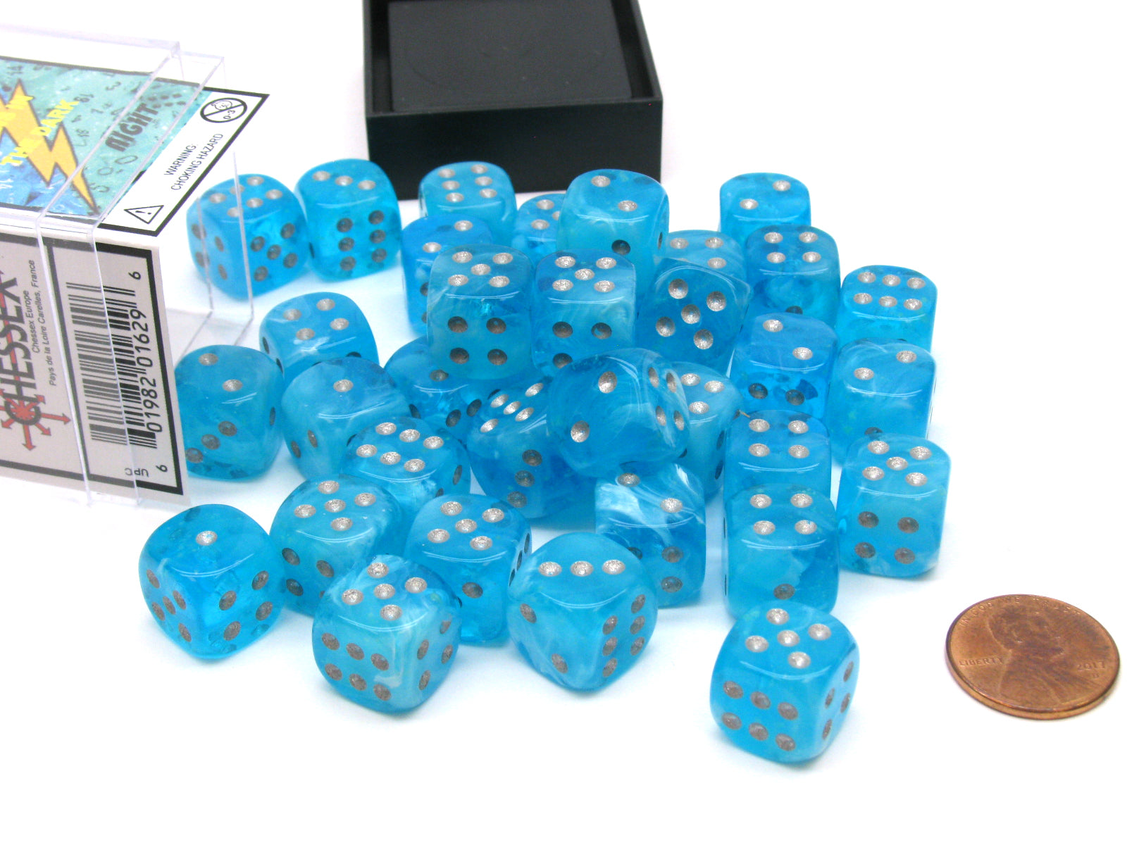 Chessex 12mm Luminary Sky/Silver 36ct D6 Set (27966) Dice Chessex   