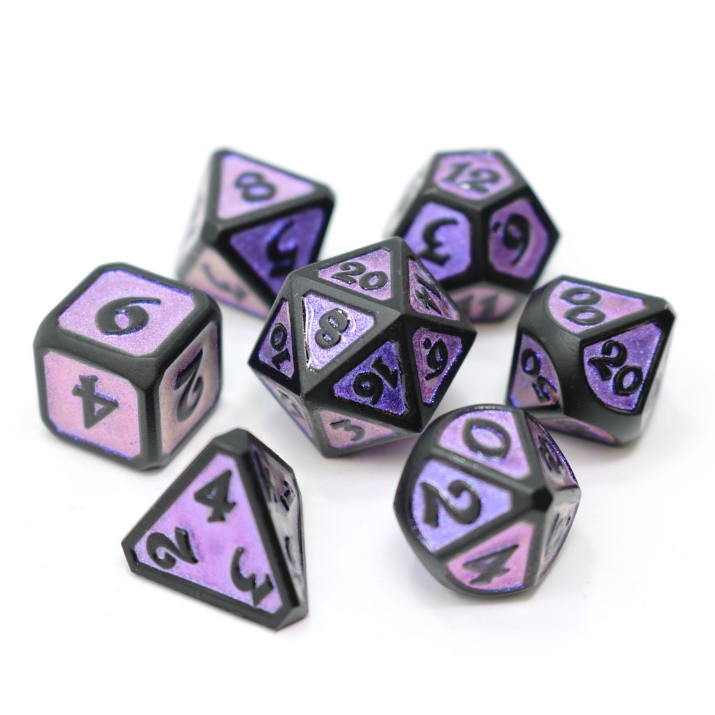 Die Hard Dice Metal Dreamscape Nightshade 7ct Polyhedral Set Dice Die Hard Dice