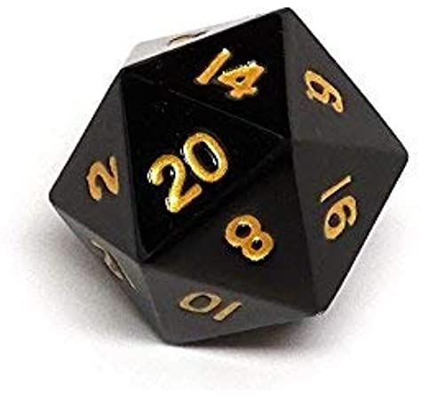 Easy Roller Single Gunmetal D20 Gold Home page Easy Roller Dice   