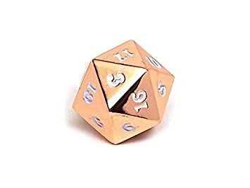 Easy Roller Rose Gold White Single D20 Home page Easy Roller Dice   