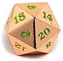 Easy Roller Rose Gold Green Single D20 Home page Easy Roller Dice   