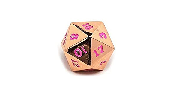 Easy Roller Rose Gold Pink Single D20 Home page Easy Roller Dice   