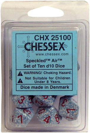 Chessex Speckled Air 10ct D10 Set (25100) Dice Chessex   
