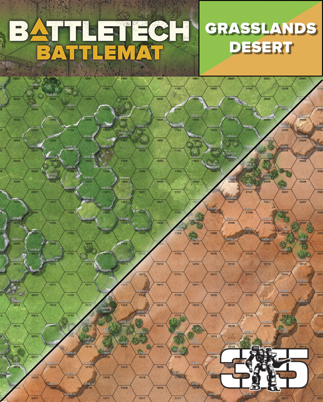 BattleTech: Battlemat Grasslands/Desert RPG Maps Catalyst Game Labs   