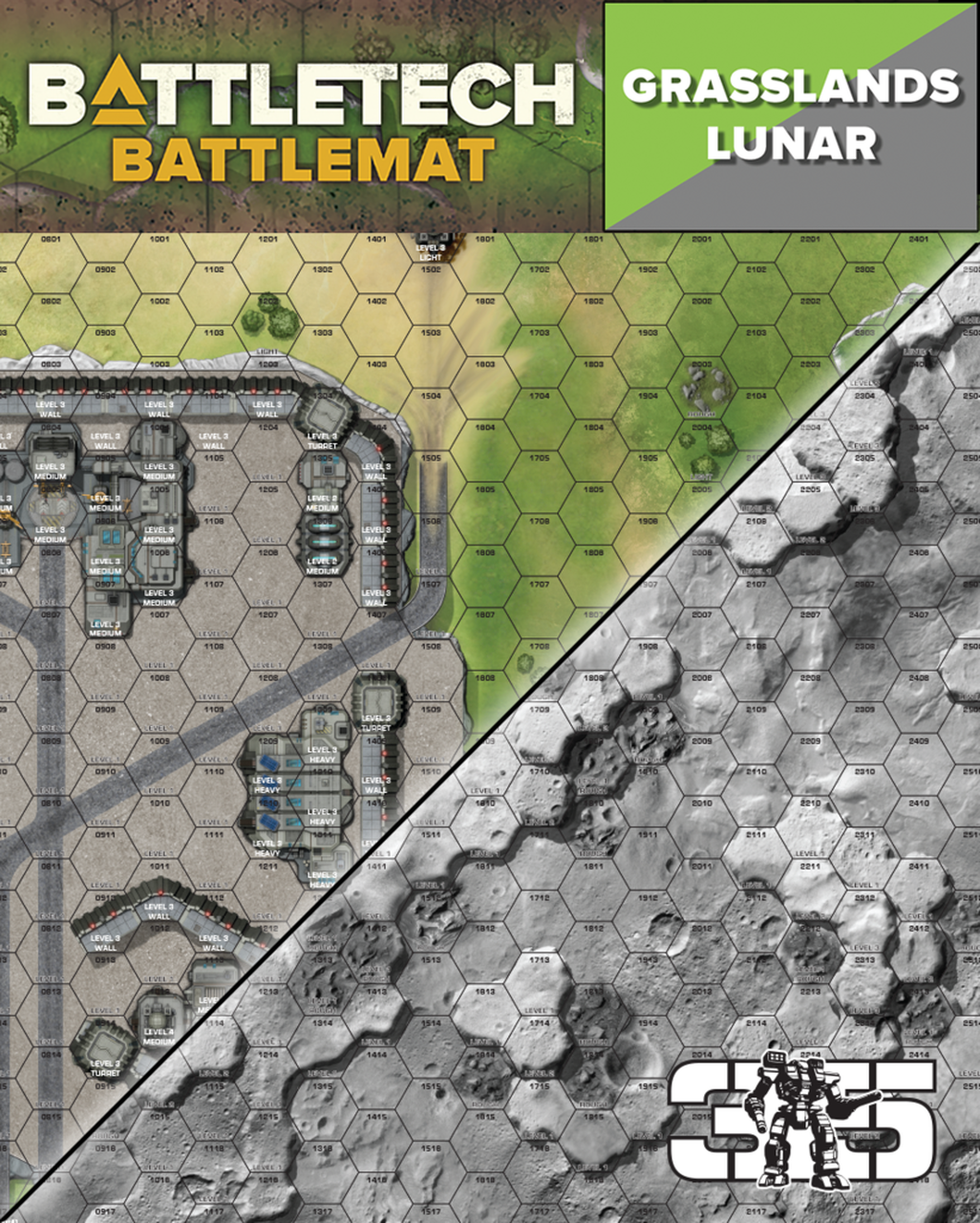 BattleTech: Battlemat Grasslands/Lunar RPG Maps Catalyst Game Labs   