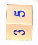 Easy Roller Rose Gold Electric Blue Single D6 Dice Easy Roller Dice