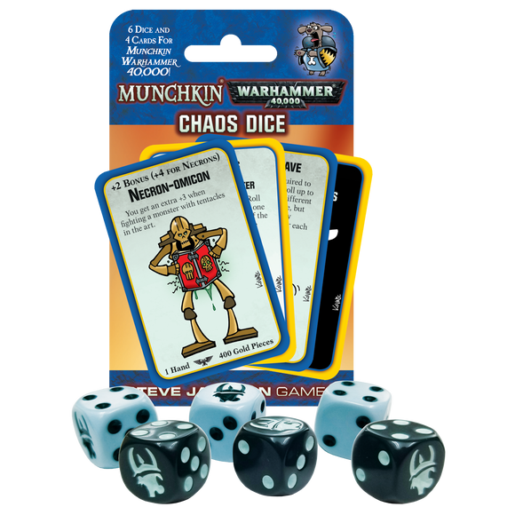 Munchkin Warhammer 40,000 Chaos Dice Home page Steve Jackson Games   
