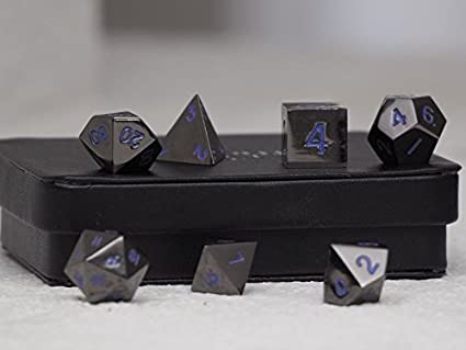 Easy Roller Metal Gunmetal Purple 7ct Polyhedral Set Home page Easy Roller Dice   