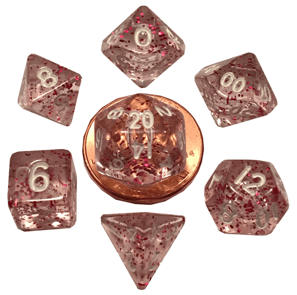 Metallic Dice Games Mini Ethereal Light Purple/White 7ct Polyhedral Set Home page FanRoll   
