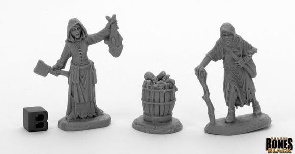 Reaper Miniatures Bones Black Dreadere Townsfolk Fishwife & Crone (2) (44033) Home page Other   
