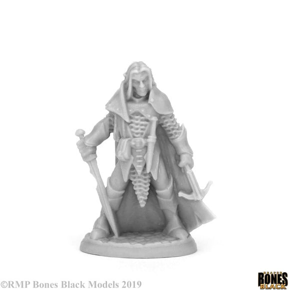 Reaper Miniatures Bones Black Dark Elf Male Warrior (44072) Home page Reaper Miniatures   