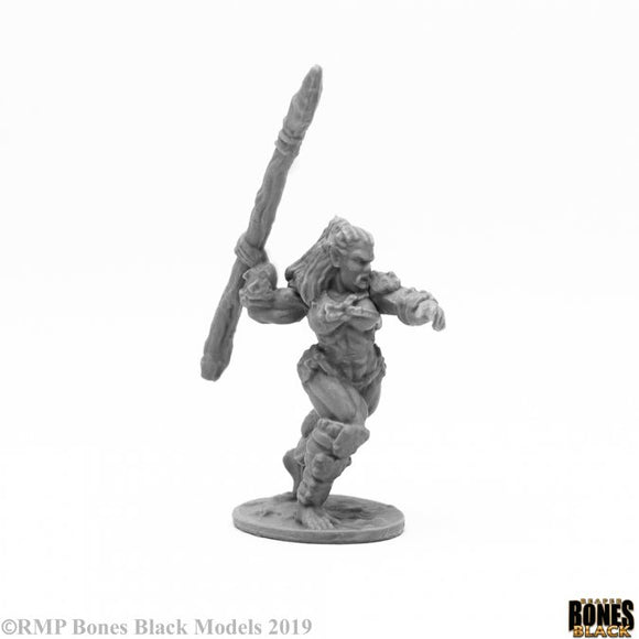Reaper Miniatures Bones Black Jade Fire Spearman (44094) Home page Reaper Miniatures   