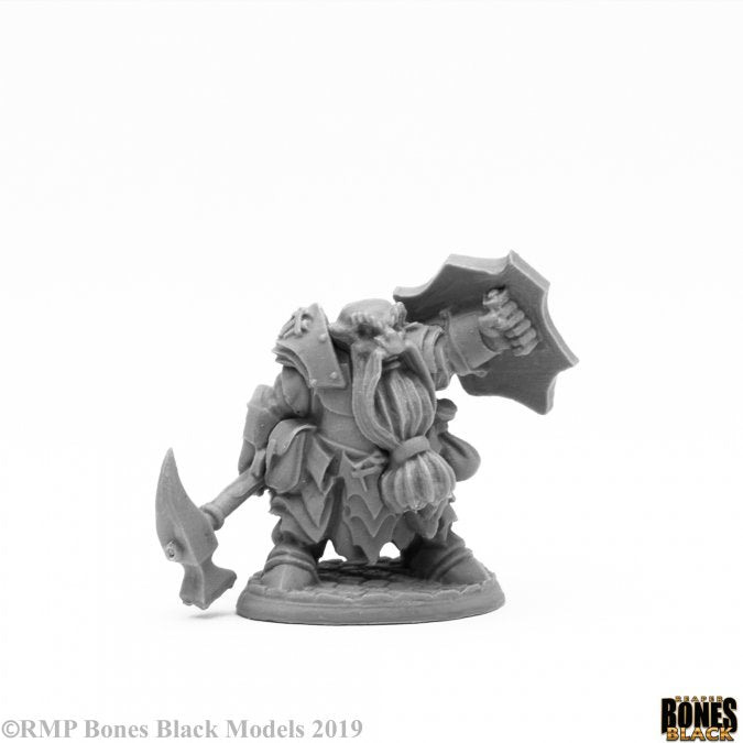 Reaper Miniatures Bones Black Dark Dwarf Smiter (44108) Miniatures Reaper Miniatures   