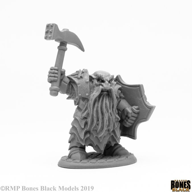 Reaper Miniatures Bones Black Enlarged Dwarf Smiter (44109) Miniatures Reaper Miniatures   
