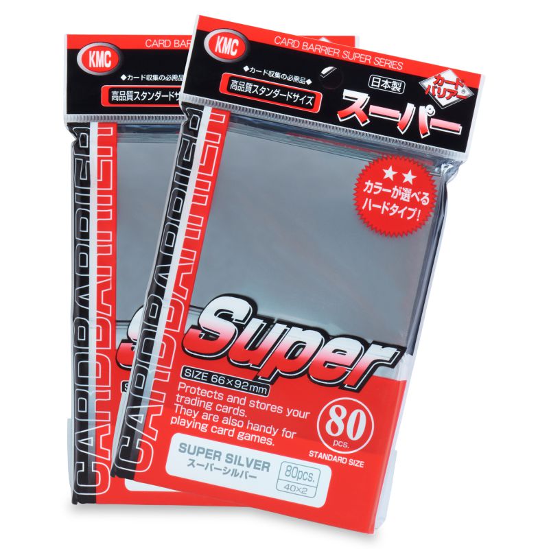 KMC 80ct Standard Card Sleeves Super Silver Supplies KMC Sleeves   