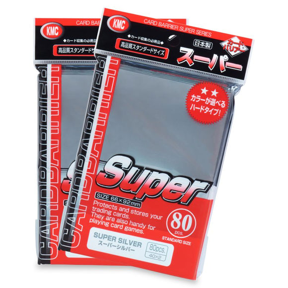 KMC 80ct Standard Card Sleeves Super Silver Home page Other   