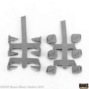 Reaper Miniatures Bones Black Modern Accessories (Gas Cans & Pylons) (49010) Home page Reaper Miniatures   