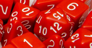 Role4Initiative Opaque Red with White Numbers 7ct Polyhedral Set Home page Role 4 Initiative   