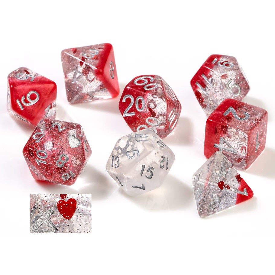 Sirius Dice Hearts 7ct Polyhedral Set Dice Sirius Dice   