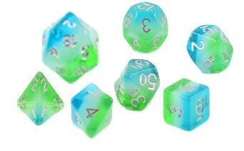 Sirius Dice Blue Hawaiian 7ct Polyhedral Set Dice Sirius Dice   