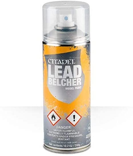Citadel Spray Leadbelcher 400ml Paints Games Workshop   