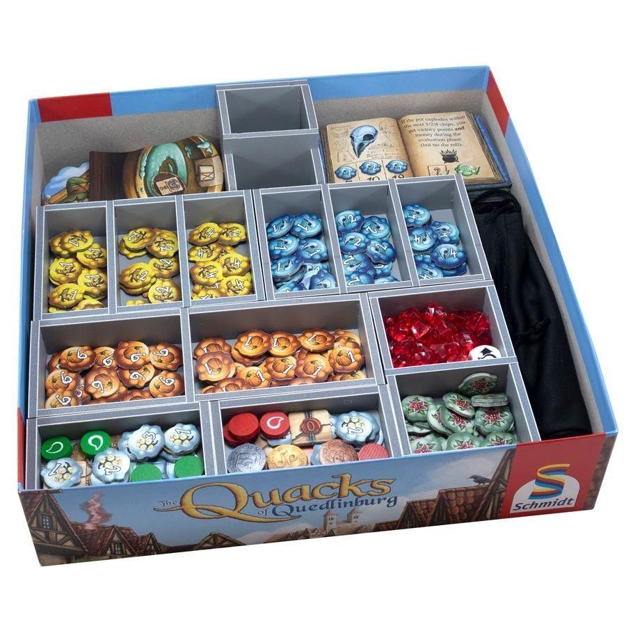Folded Space Box Insert for Quacks of Quedlinburg & Expansion Board Game Organization Folded Space   