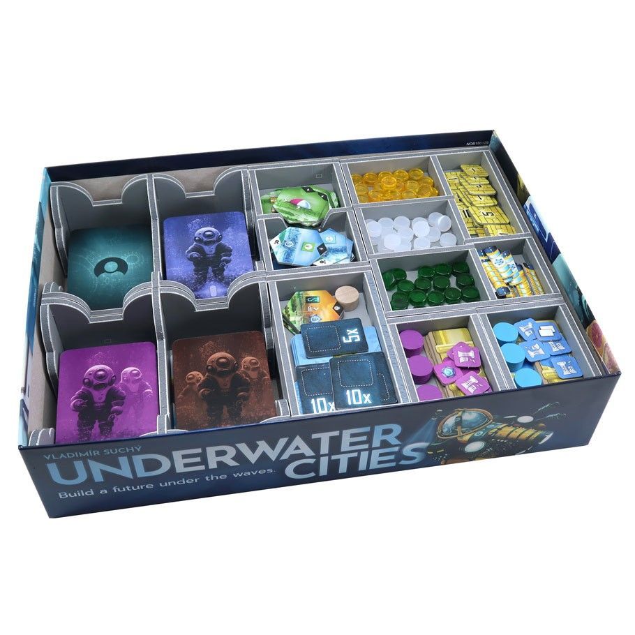 Folded Space Box Insert for Underwater Cities & Expansion Board Game Organization Folded Space   