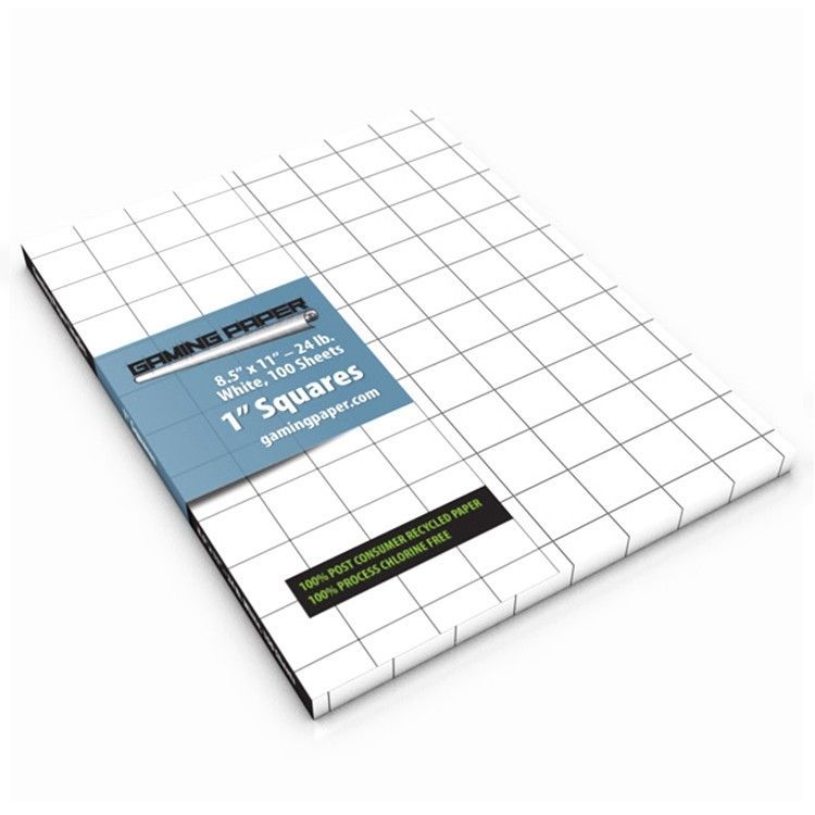Gaming Paper 1" Square White RPG Maps Other   