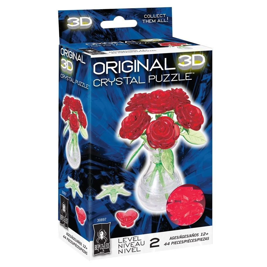 3D Crystal Puzzle: Roses Puzzles Other