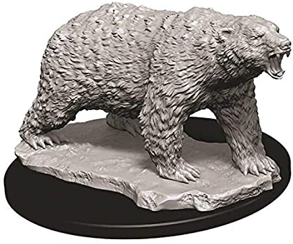 WizKids Deep Cuts Unpainted Miniatures: Polar Bear Miniatures WizKids   