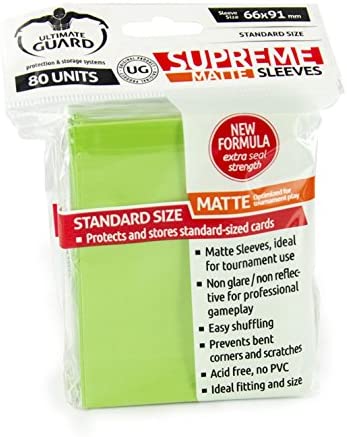 Ultimate Guard 80ct Standard Supreme Matte Sleeves Light Green (10183) Home page Ultimate Guard   