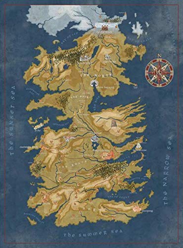 A Game of Thrones Westeros Map Puzzle Card Games Other   