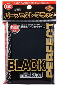KMC Standard Card Sleeves 80ct Perfect Black Home page Other   
