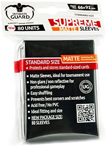 Ultimate Guard 80ct Standard Supreme Matte Sleeves Black (10013) Home page Ultimate Guard   