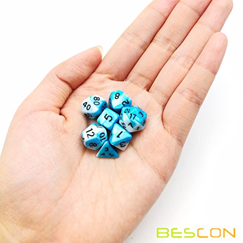 Bescon Mini Two Tone Icy Track 7ct Polyhedral Set Dice Other