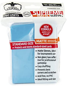 Ultimate Guard 80ct Standard Supreme Matte Sleeves Light Blue (10184) Home page Ultimate Guard   