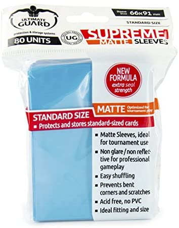 Ultimate Guard 80ct Standard Supreme Matte Sleeves Light Blue (10184) Home page Other   