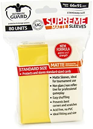 Ultimate Guard 80ct Standard Supreme Matte Sleeves Yellow (10182) Home page Ultimate Guard   
