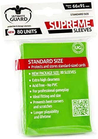 Ultimate Guard Supreme Card Sleeves 80ct Light Green (10133) Home page Ultimate Guard   