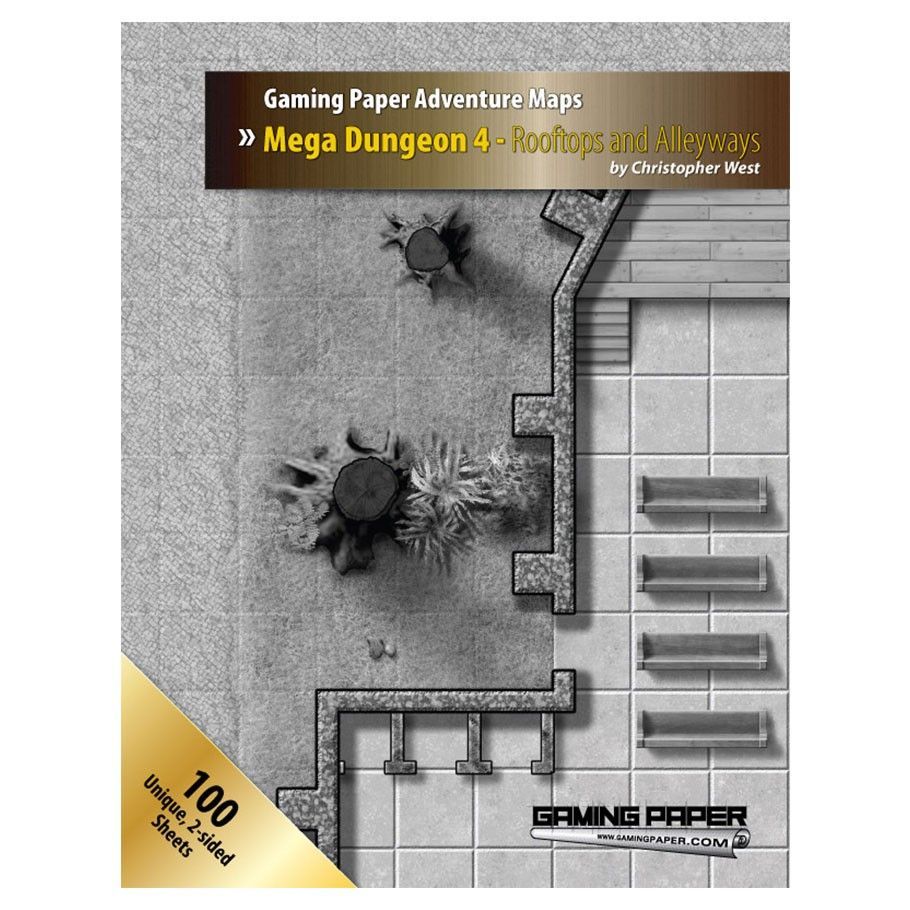 Gaming Paper Advanced Mega Dungeon 4 - Rooftops and Alleyways set RPG Maps Other   