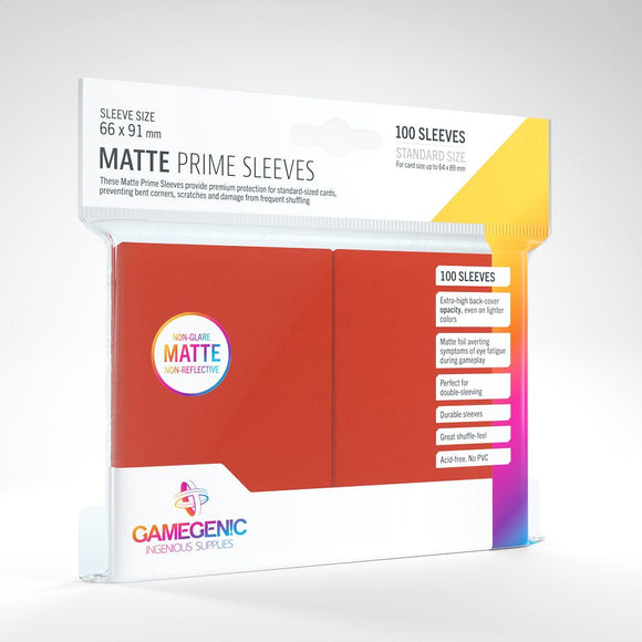 Gamegenic: Sleeves - Red Matte Prime