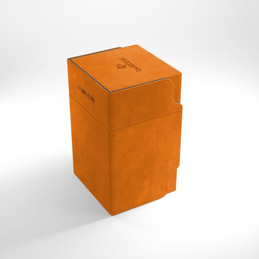 Gamegenic 100+ Watchtower Convertible Deck Box Orange Supplies Gamegenic   