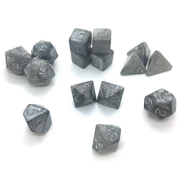 Role4Initiative Steel Dragon Shimmer 15ct Polyhedral Set Dice Role 4 Initiative