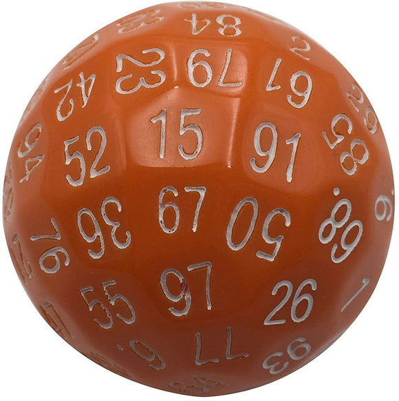 Single D100 Orange Dice Bescon Dice
