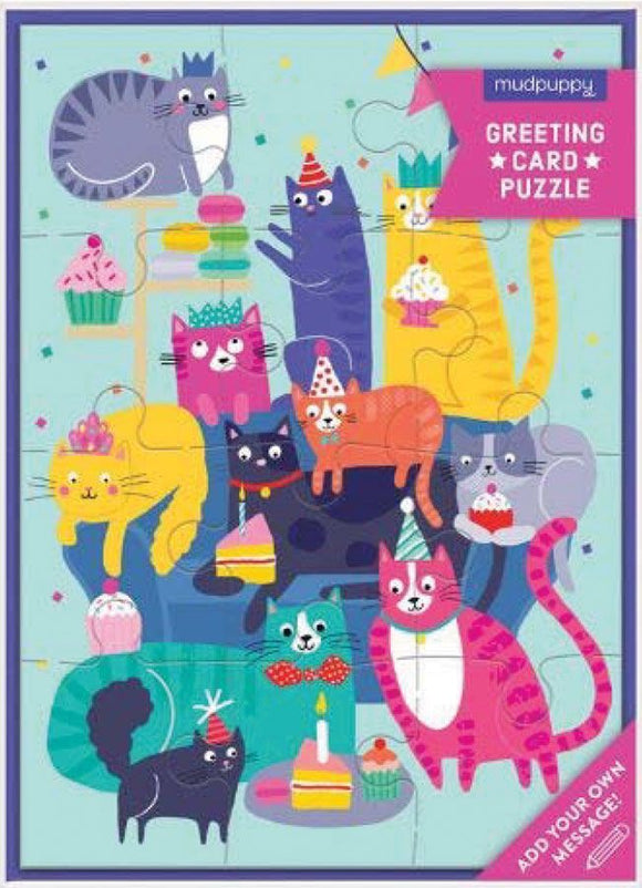 Cat Party Greeting Card Puzzle Role Playing Games Other   