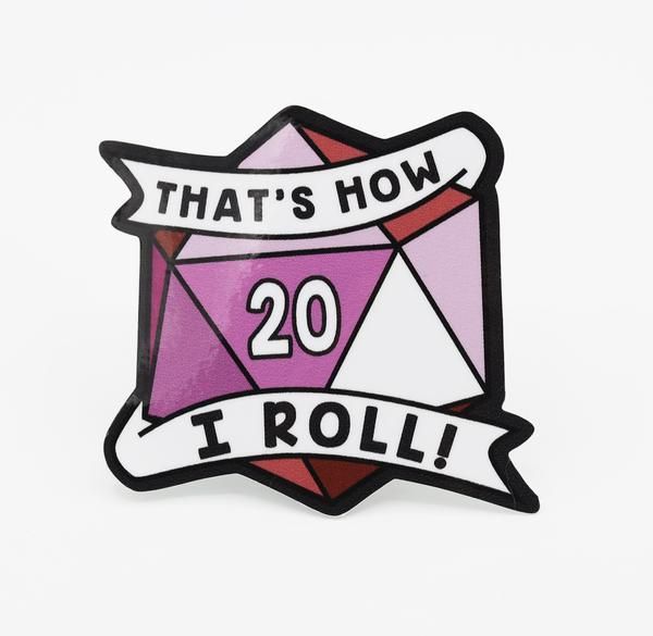 That's How I Roll Lesbian Pride Sticker  Foam Brain Games   