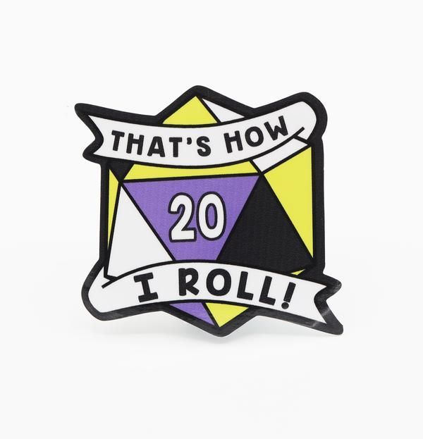 That's How I Roll Nonbinary Pride Sticker  Foam Brain Games   